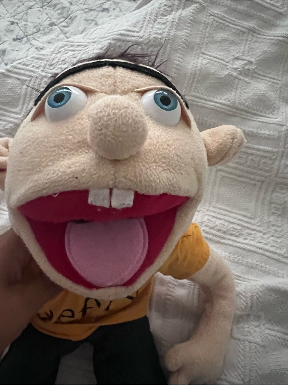 Yellow 'jeffy' Plush Doll Shirted Character Toy - Picture 6 of 11